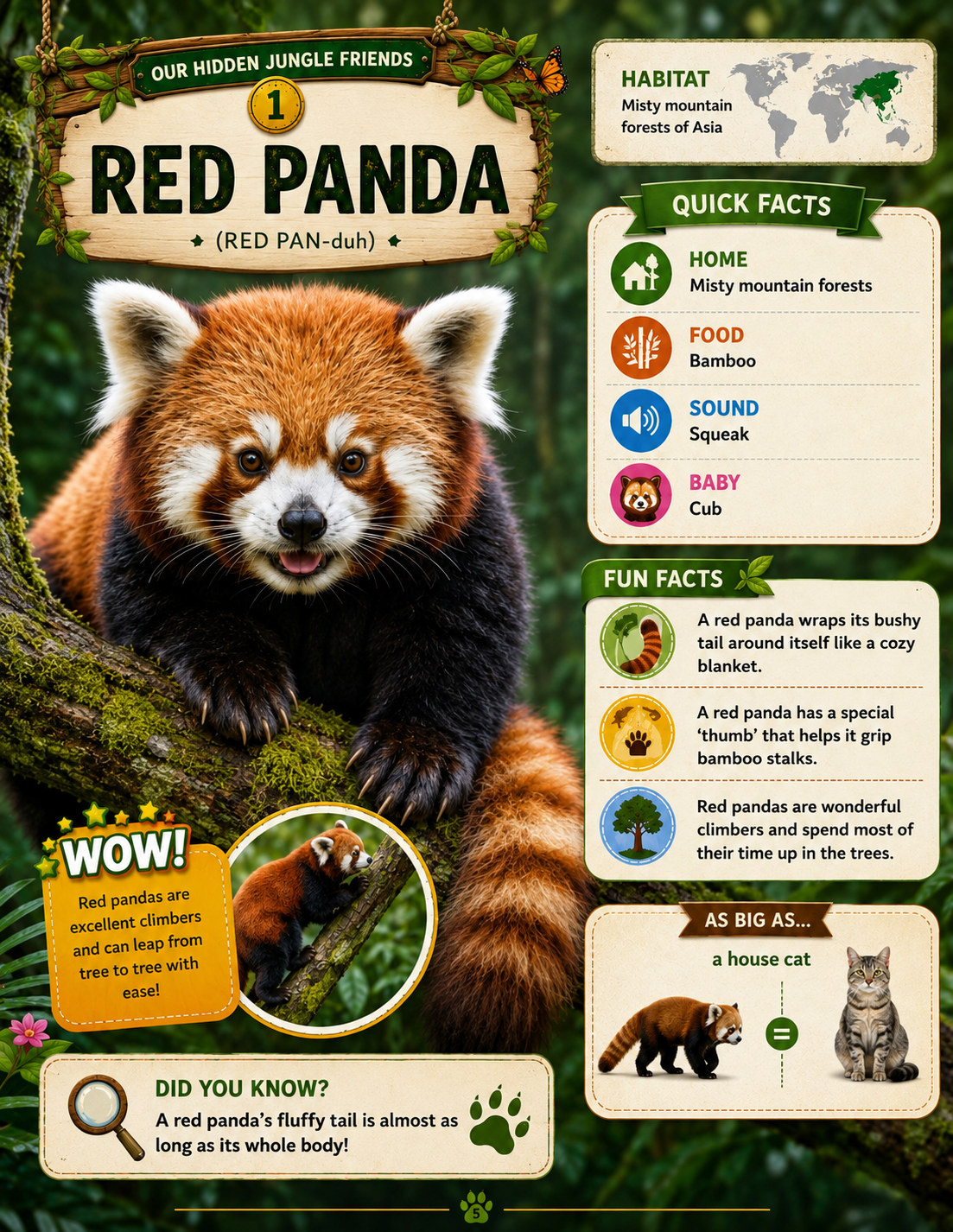 Volume 3 inside page — animal fact card